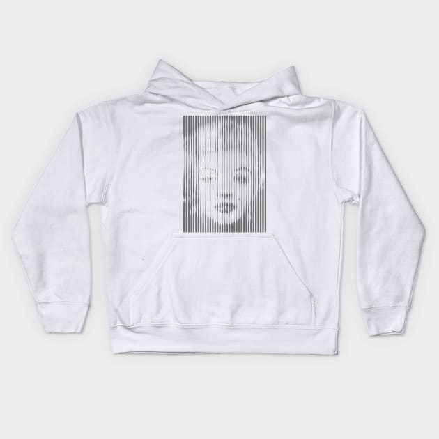 Marilyn Monroe - Some Like it Striped Kids Hoodie by Chairboy